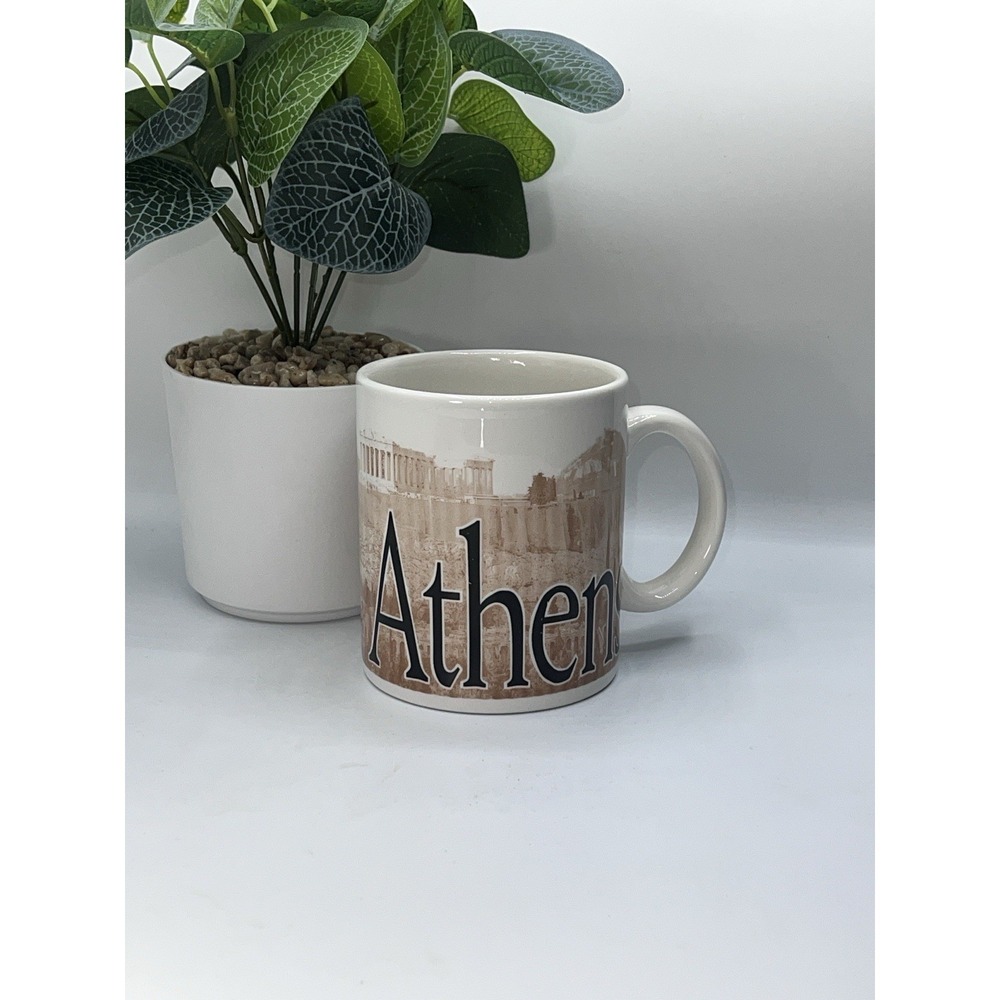 VTG Starbucks Athens City Coffee Mug Collector Series 16 oz 2002 Made in England